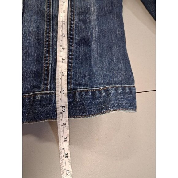 Gap Stretch Womens Denim Jacket Size L Blue Cotton Blend Casual Classic Style - Picture 6 of 7